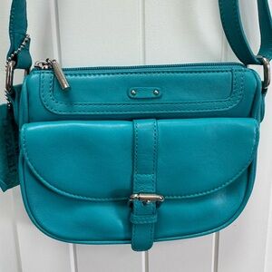 Danier Leather Teal Crossbody Bag